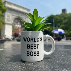 The Office Faux Plant Mug World’s Best Boss